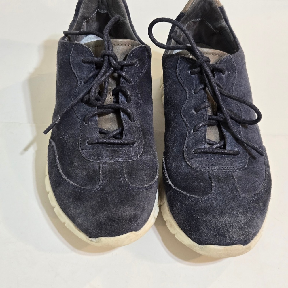 Naot Apollo Sneakers Womens 8 Navy Blue Suede Leather Lace Up Walking Shoes READ - Picture 2 of 6
